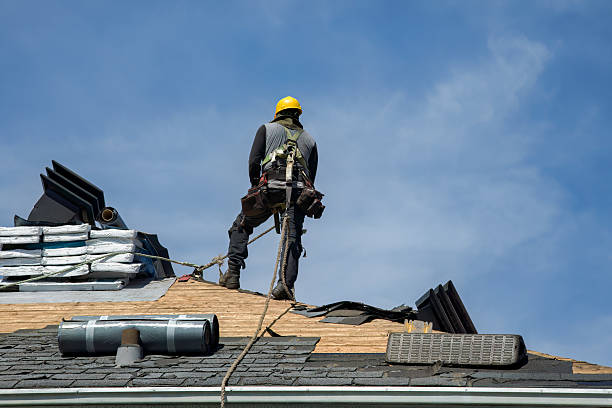 Professional Storm Damage Roof Repair technician working in Gowen, MI
